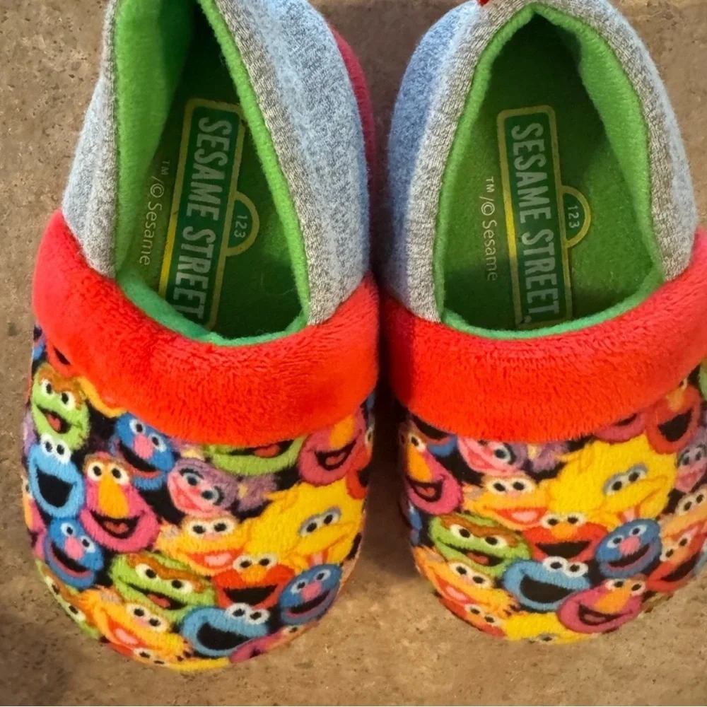 Sesame Street - Cozy Colorful Baby Slipper, Size 5